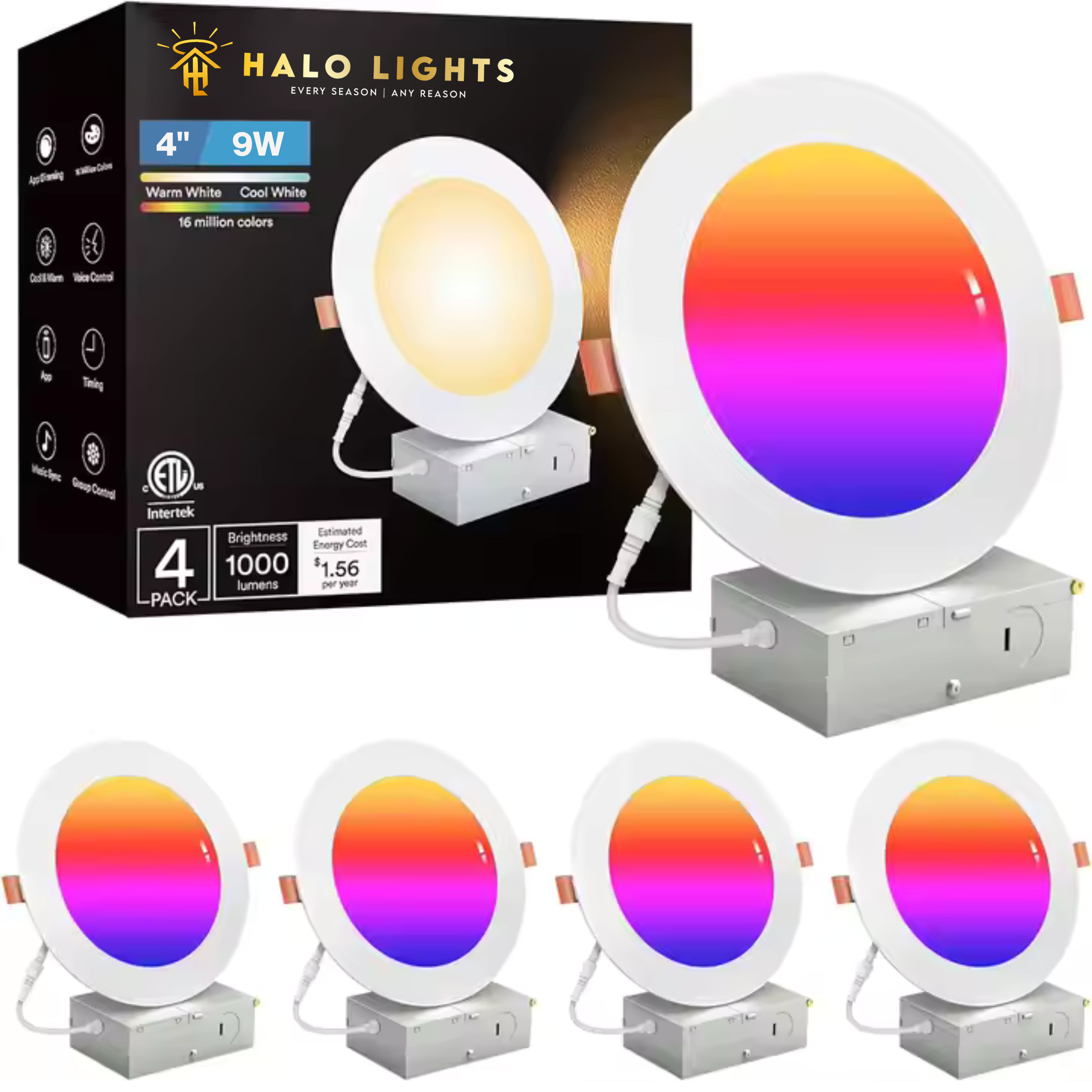 Recessed Slim Wafer Smart Light - RGBW