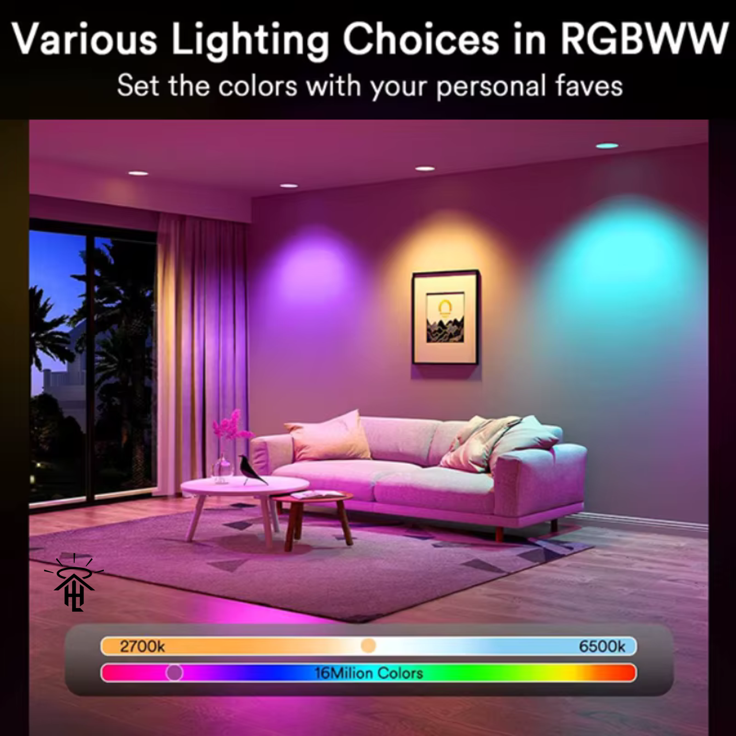 Recessed Slim Wafer Smart Light - RGBW